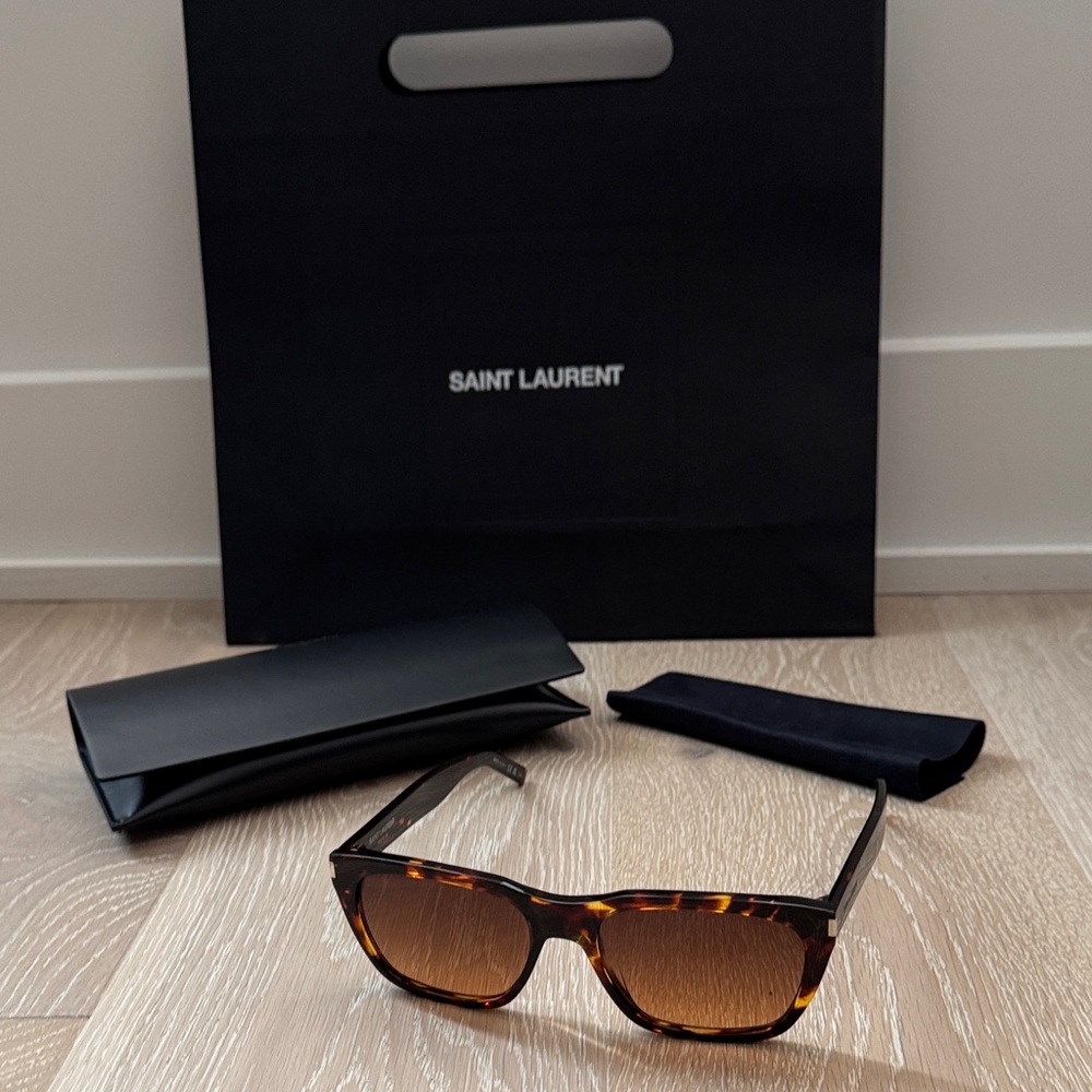 Saint Laurent Tortoise Shell Sunglasses - Picture 8 of 8